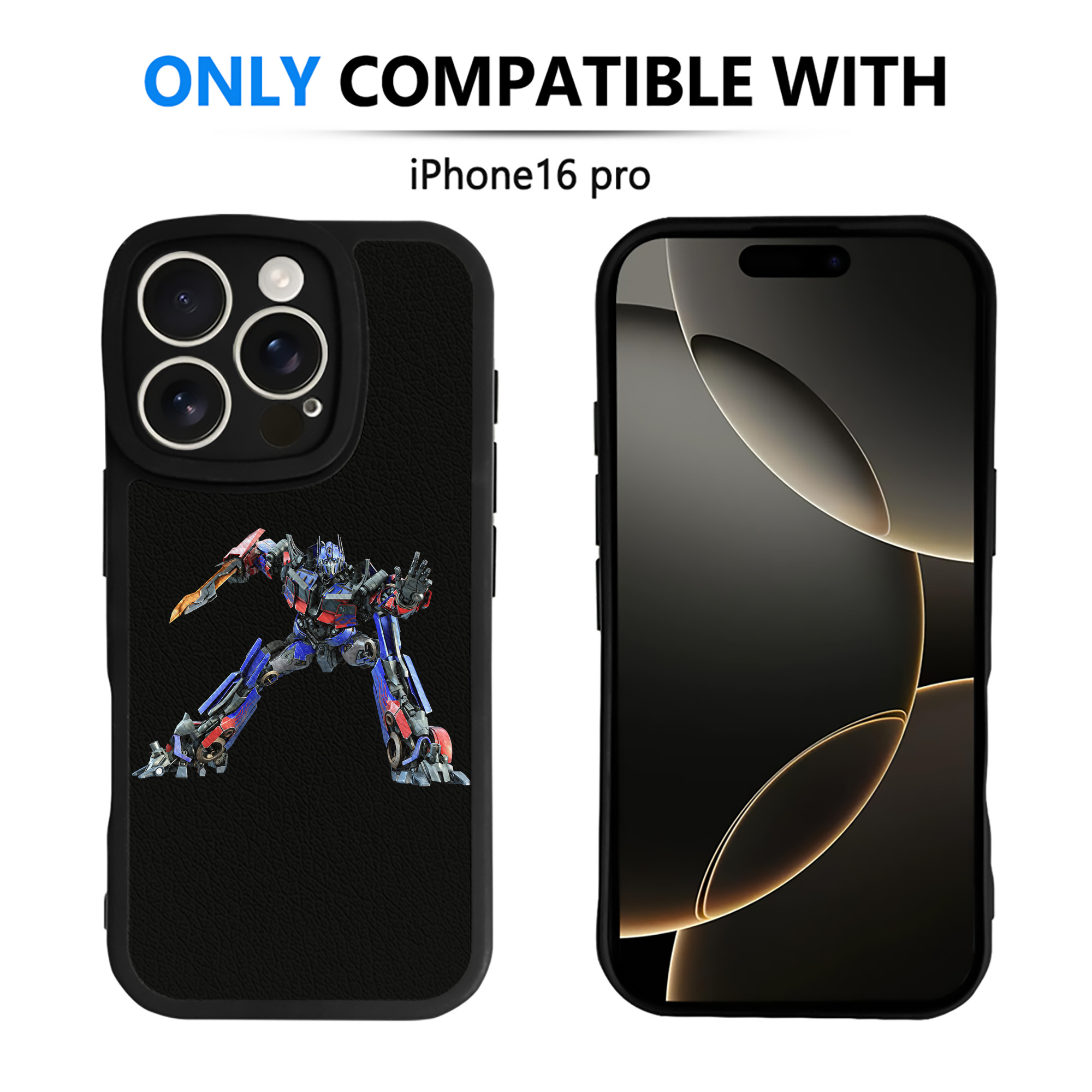 （画像用） Transformers トランスフォーマー 【iPhone 16シリーズ対応】シリコンスマホケース（レザー調） 材質：シリコン
